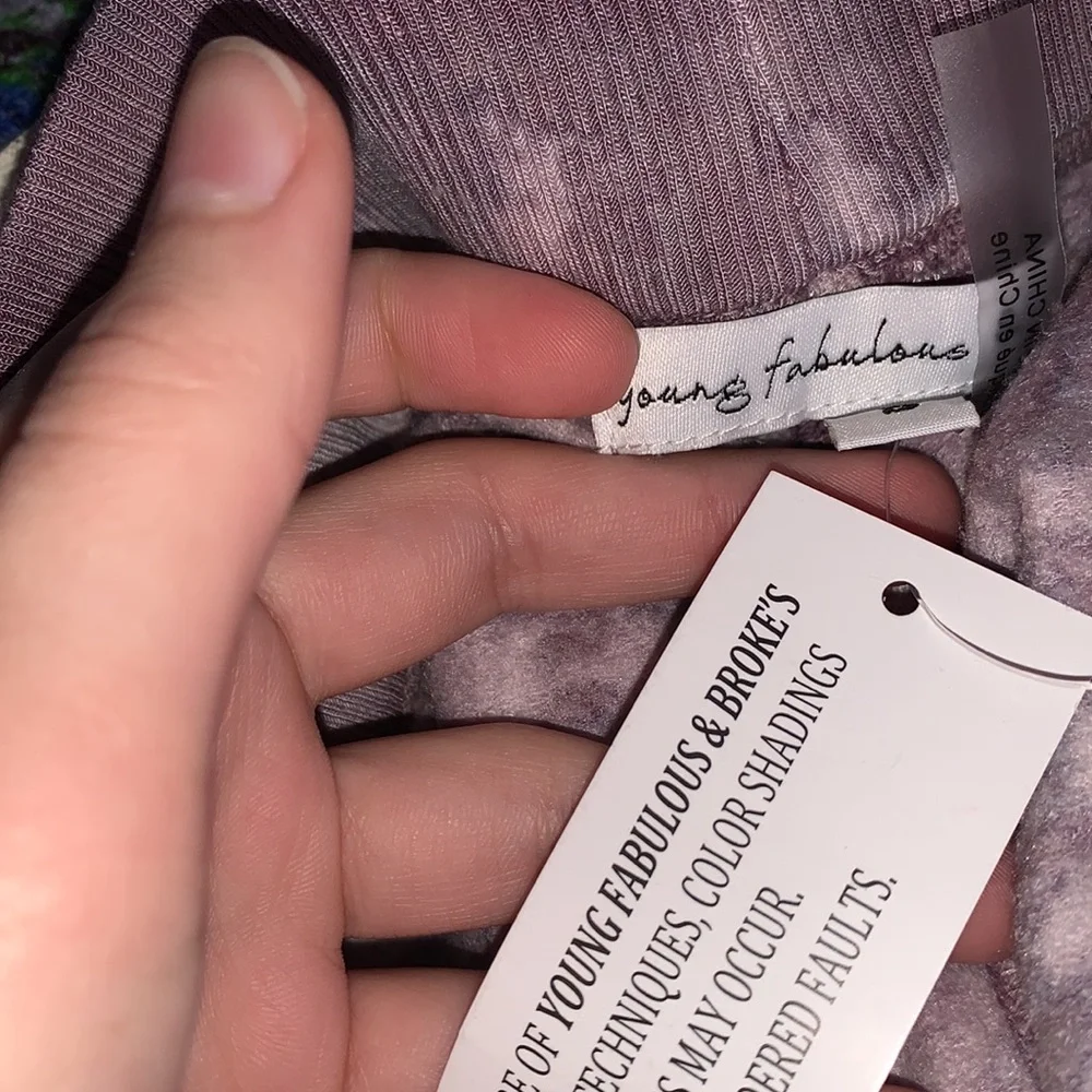 Young Fabulous and Broke | Lavender Comfy Lounge Tie Dye Joggers - Picture 5 of 8
